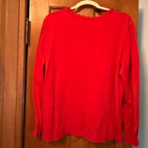 Talbots Vibrant Red Crew Neck Sweater